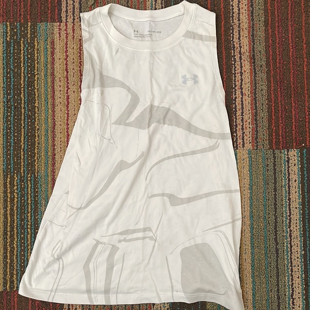I am selling a white and pink under armor workout tank tops.